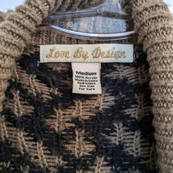 Brown & Black Long Winter Cardigan with Pockets - Picture 4 of 4